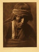  Title: Plate 035 Hastobiga (Navaho Medicine Man) , Date: 1904 , Size: Portfolio, 22 x 18 inches , Medium: Vintage Photogravure , Edition: Vintage