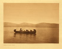  Title: Plate 252 Crossing the Lake - Kutenai , Date: 1910 , Size: Portfolio, 18 x 22 inches , Medium: Vintage Photogravure , Edition: Vintage