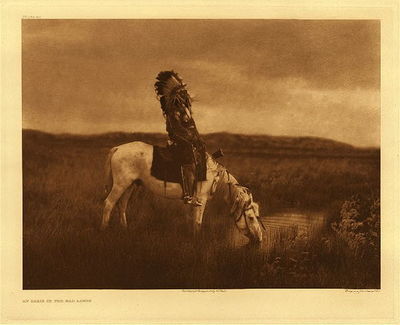  Title: Plate 080 An Oasis in the Badlands - Sioux , Size: Portfolio, 18 x 22 inches , Medium: Vintage Photogravure , Edition: Vintage