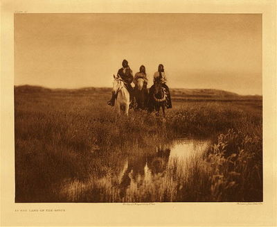  Title:   Plate 095 In the Land of the Sioux , Date: 1905 , Size: Portfolio, 18 x 22 inches , Medium: Vintage Photogravure , Edition: Vintage