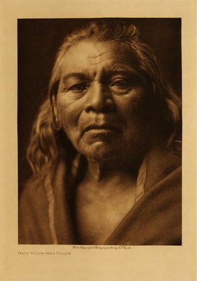 Edward S. Curtis -  *40% OFF OPPORTUNITY* Half Moon - Nez Perce - Vintage Photogravure - Volume, 12.5 x 9.5 inches