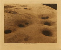  Title: A Bowlder Milling - Stone - Miwok , Date: 1924 , Size: Volume, 9.5 x 12.5 inches , Medium: Vintage Photogravure , Edition: Vintage