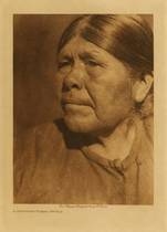 Edward S. Curtis - *40% OFF OPPORTUNITY* A Chukchansi Woman - Profile - Vintage Photogravure - Volume, 12.5 x 9.5 inches - Language: The Yokuts, formerly known as the Mariposan linguistic fmaily, are now classed as a member of the new Penutian family<br>Population: The total Yokuts Population as reporated by the cencus of 1910 was 533 - Edward Curtis