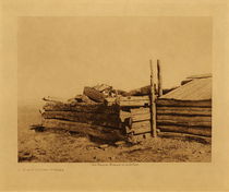  Title: A Grave House - Piegan , Date: 1911 , Size: Volume, 9.5 x 12.5 inches , Medium: Vintage Photogravure , Edition: Vintage