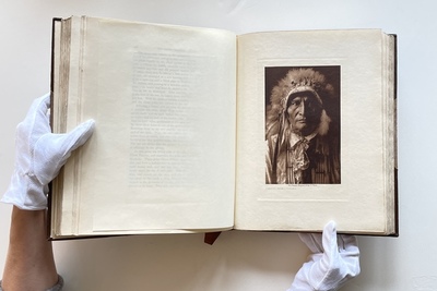  Title: Complete Volume III - Sioux, Yanktonai, Assiniboin , Date: 1907 , Size: Volume: 12.5 x 9.75 x 2.5 inches , Medium: Vintage Photogravure , Edition: Vintage