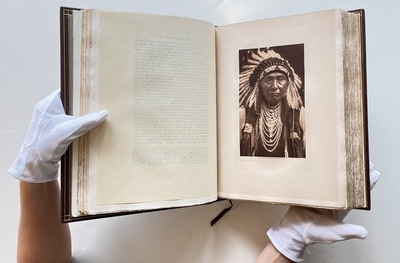  Title:   Complete Volume VIII - Nez Perce, Wallawalla, Umatilla, Cayuse, Chinookan tribes. , Date: 1910 , Size: Volume: 12.5 x 9.75 x 2.5 inches , Medium: Vintage Photogravure , Edition: Vintage