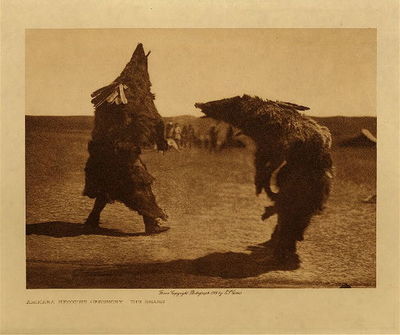  Title: Arikara Medicine Ceremony - The Bears , Date: 1908 , Size: Volume, 9.5 x 12.5 inches , Medium: Vintage Photogravure