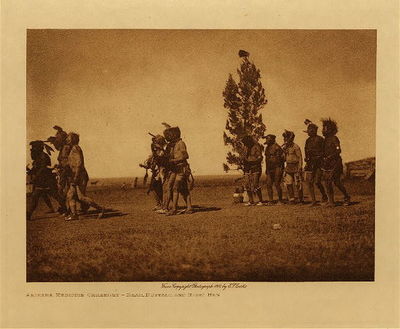  Title:  *40% OFF OPPORTUNITY* Arikara Medicine Ceremony - Bear, Buffalo, and Night Men , Date: 1908 , Size: Volume, 9.5 x 12.5 inches , Medium: Vintage Photogravure