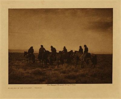  Title: Evening at the Desert - Navaho , Date: 1904 , Size: Volume, 9.5 x 12.5 inches , Medium: Vintage Photogravure
