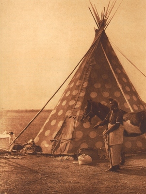  Title: A Blackfoot Tipi , Date: 1926 , Size: Volume, 12.5 x 9.5 inches , Medium: Vintage Photogravure
