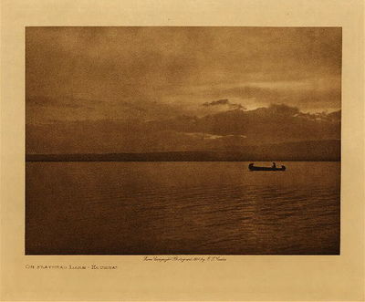  Title: On Flathead Lake - Kutenai , Date: 1910 , Size: Volume, 9.5 x 12.5 inches , Medium: Vintage Photogravure