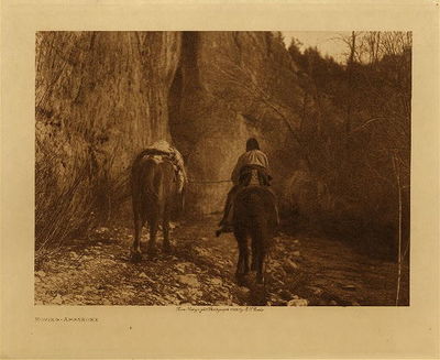  Title:   Moving – Apsaroke , Date: 1908 , Size: Volume, 9.5 x 12.5 inches , Medium: Vintage Photogravure