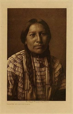  Title:   Daughter of American Horse , Date: 1908 , Size: Volume, 12.5 x 9.5 inches , Medium: Vintage Photogravure