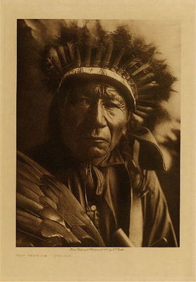  Title:   Fast Thunder - Ogalala , Date: 1908 , Size: Volume, 12.5 x 9.5 inches , Medium: Vintage Photogravure