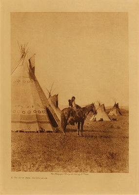 Edward S. Curtis - A Chief's Son - Assiniboin - Vintage Photogravure - Volume, 12.5 x 9.5 inches