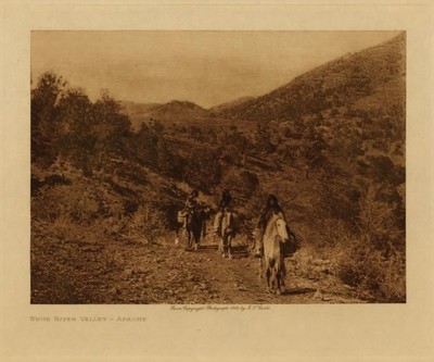 Edward S. Curtis -   White River Valley - Apache - Vintage Photogravure - Volume, 9.5 x 12.5 inches
