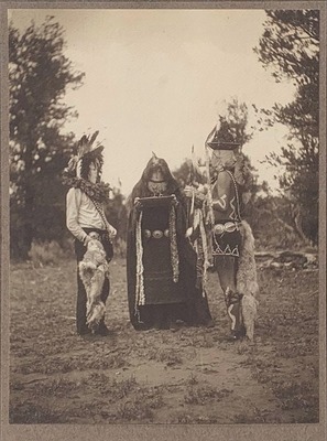 Title: Haschelti, Haschebaad , Zahadolzha - Navaho , Date: 1904 , Size: 7 ¾ x 5 ¾ inches , Medium: Vintage Silver Gelatin Photograph