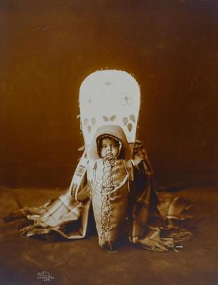  Title: Unpublished Nez Perce Babe , Date: 1899 , Size: 14 x 11 inches , Medium: Goltone Printing Out Print , Signed: L/L