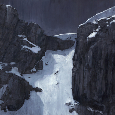  Title: Corbet's Couloir (Jackson Hole) , Size: 18 x 18 inches , Medium: Oil on Board