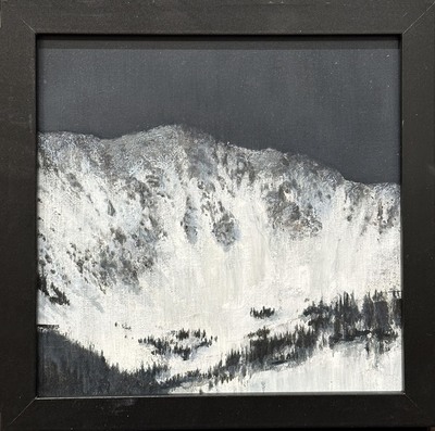 Jared Hankins - East Wall Study (A-Basin) - Oil on Board - 8 x 8 inches