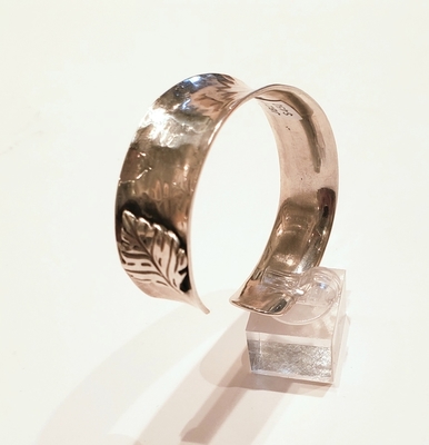  Title: Bracelet: Plain CC , Size: 6 1/2 inches , Medium: Sterling Silver