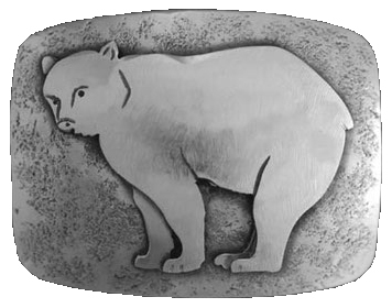 Hayes Silver and Goldsmithing - Belt Buckle: Bear - Sterling Silver