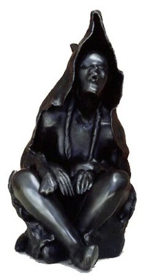 Michael Naranjo - He Howls Like a Wolf - Bronze - 16 x 8 1/2 x 10 inches - LAST ONE IN THE EDITION AVAILABLE