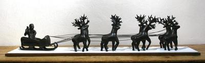 Michael Naranjo - X And to All a Good Night - Bronze - 13 x 57 x 1 3/4 inches