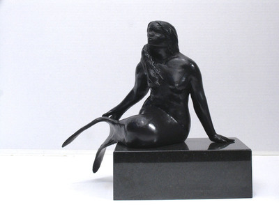Michael Naranjo - Mermaid for My Daughters - Bronze - 15 1/2 x 16 x 8 inches