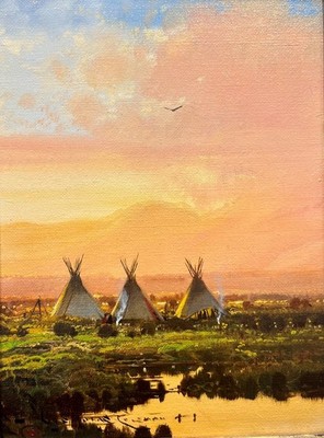 Nicholas Coleman - Warm Springs - Oil on Panel - 12 x 9 inches
