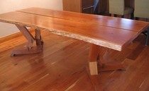 Pete Hajdu - Live Edge Cherry Dining Table - Wood - Length: 8 foot