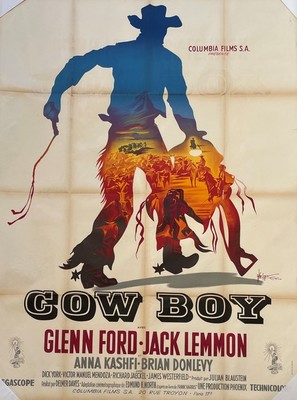  Title: Cowboy , Date: c. 1950 , Size: 63 x 48 inches , Medium: Vintage Stone Lithograph