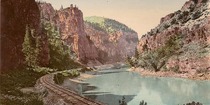  Title: 51015: Echo Cliffs, Grand River Canon , Date: 1900 , Size: 3.5 x 7 inches , Medium: Photochrom